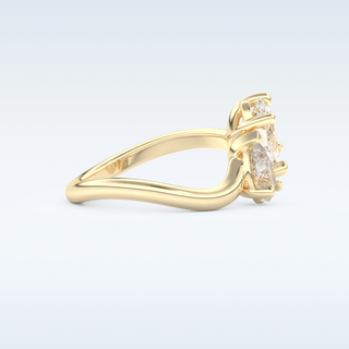 2.61 CT Two Stone Engagement Ring Featuring Oval Moissanite