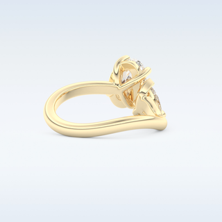 2.61 CT Two Stone Engagement Ring Featuring Oval Moissanite