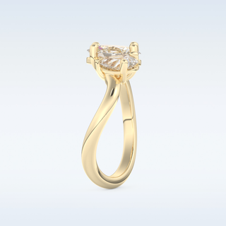 2.61 CT Two Stone Engagement Ring Featuring Oval Moissanite