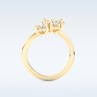 2.61 CT Two Stone Engagement Ring Featuring Oval Moissanite