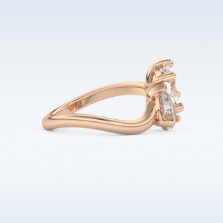 2.61 CT Two Stone Engagement Ring Featuring Oval Moissanite