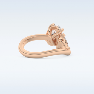 2.61 CT Two Stone Engagement Ring Featuring Oval Moissanite