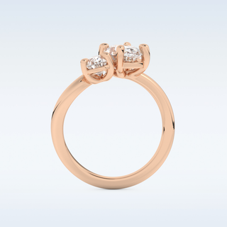 2.61 CT Two Stone Engagement Ring Featuring Oval Moissanite