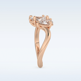 2.61 CT Two Stone Engagement Ring Featuring Oval Moissanite
