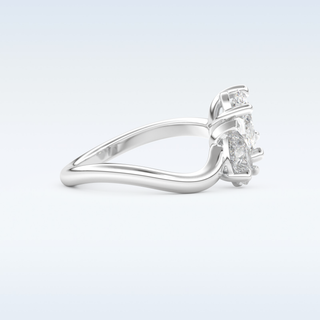 2.61 CT Two Stone Engagement Ring Featuring Oval Moissanite
