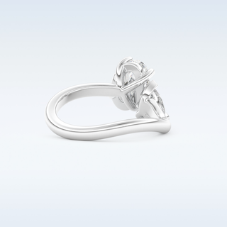 2.61 CT Two Stone Engagement Ring Featuring Oval Moissanite