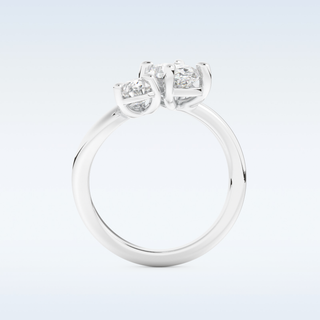 2.61 CT Two Stone Engagement Ring Featuring Oval Moissanite
