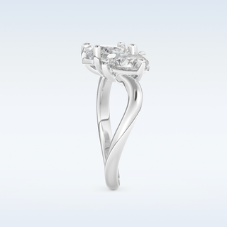 2.61 CT Two Stone Engagement Ring Featuring Oval Moissanite