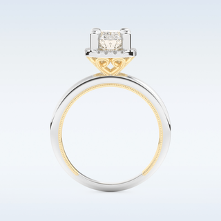 1.5 CT Halo Engagement Ring Featuring Oval Moissanite