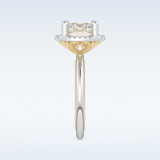 1.5 CT Halo Engagement Ring Featuring Oval Moissanite