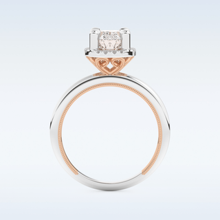 1.5 CT Halo Engagement Ring Featuring Oval Moissanite