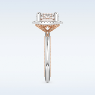 1.5 CT Halo Engagement Ring Featuring Oval Moissanite
