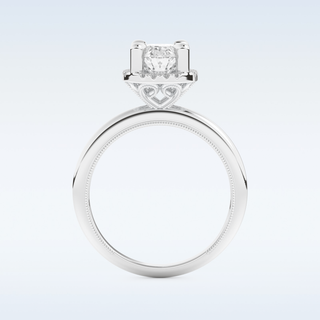 1.5 CT Halo Engagement Ring Featuring Oval Moissanite
