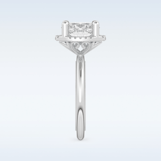 1.5 CT Halo Engagement Ring Featuring Oval Moissanite