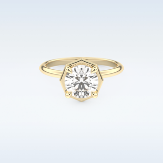 1.5 CT Pave Engagement Ring Featuring Round Moissanite