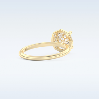 1.5 CT Pave Engagement Ring Featuring Round Moissanite