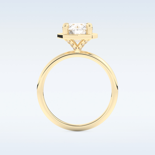 1.5 CT Pave Engagement Ring Featuring Round Moissanite