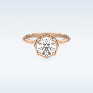 1.5 CT Pave Engagement Ring Featuring Round Moissanite