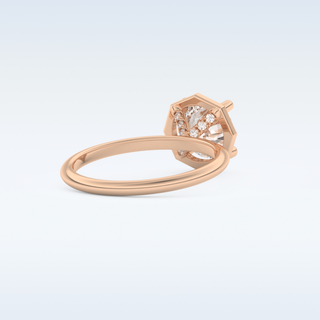 1.5 CT Pave Engagement Ring Featuring Round Moissanite
