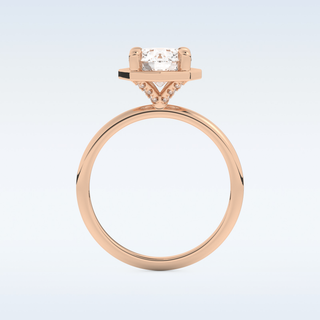 1.5 CT Pave Engagement Ring Featuring Round Moissanite