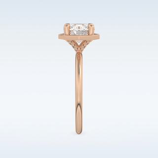 1.5 CT Pave Engagement Ring Featuring Round Moissanite