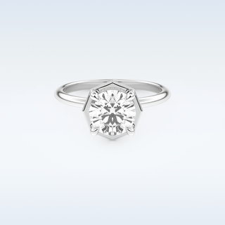 1.5 CT Pave Engagement Ring Featuring Round Moissanite