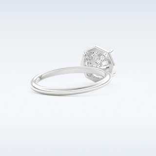 1.5 CT Pave Engagement Ring Featuring Round Moissanite