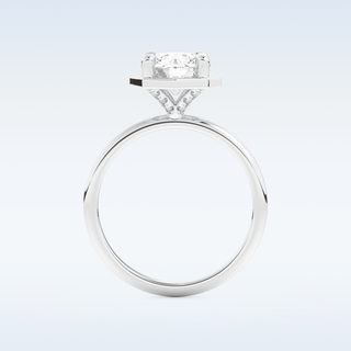 1.5 CT Pave Engagement Ring Featuring Round Moissanite