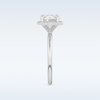 1.5 CT Pave Engagement Ring Featuring Round Moissanite