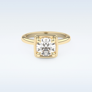 1.5 CT Pave Engagement Ring Featuring Round Moissanite