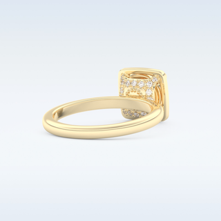 1.5 CT Pave Engagement Ring Featuring Round Moissanite