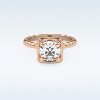 1.5 CT Pave Engagement Ring Featuring Round Moissanite
