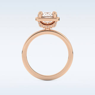 1.5 CT Pave Engagement Ring Featuring Round Moissanite