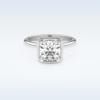 1.5 CT Pave Engagement Ring Featuring Round Moissanite