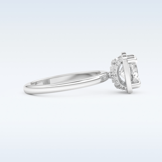 1.5 CT Pave Engagement Ring Featuring Round Moissanite