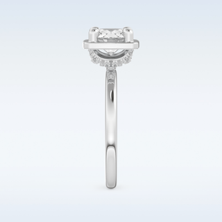 1.5 CT Pave Engagement Ring Featuring Round Moissanite