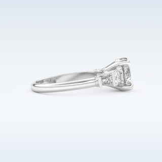 1.5 CT Cluster Engagement Ring Featuring Round Moissanite