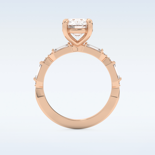 1.5 CT Pave Engagement Ring Featuring Round Moissanite