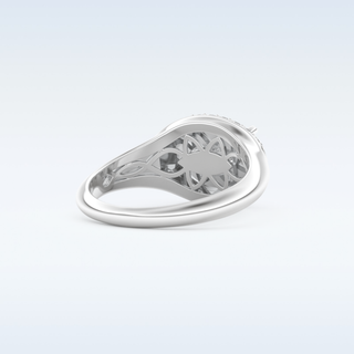 2 CT Double Halo Engagement Ring Featuring Oval Moissanite