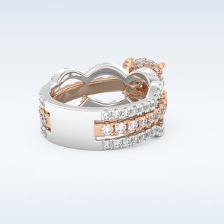 1.52 CT Triple Pave Engagement Ring Featuring Round Moissanite