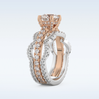 1.52 CT Triple Pave Engagement Ring Featuring Round Moissanite