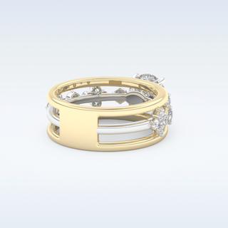 1 CT Pave Engagement Ring Featuring Round Moissanite