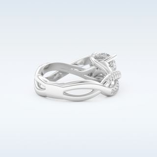 1 CT Pave Engagement Ring Featuring Round Moissanite