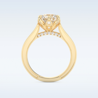 1.52 CT Pave Engagement Ring Featuring Round Moissanite
