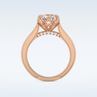 1.52 CT Pave Engagement Ring Featuring Round Moissanite