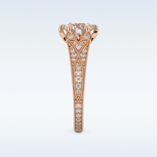 1.52 CT Pave Engagement Ring Featuring Round Moissanite