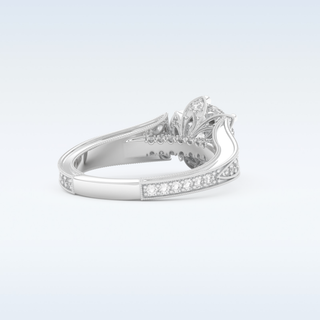 1.52 CT Pave Engagement Ring Featuring Round Moissanite