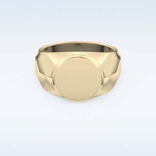 Signet Style Wedding Band with Moissanite