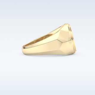 Signet Style Wedding Band with Moissanite