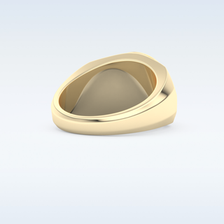 Signet Style Wedding Band with Moissanite